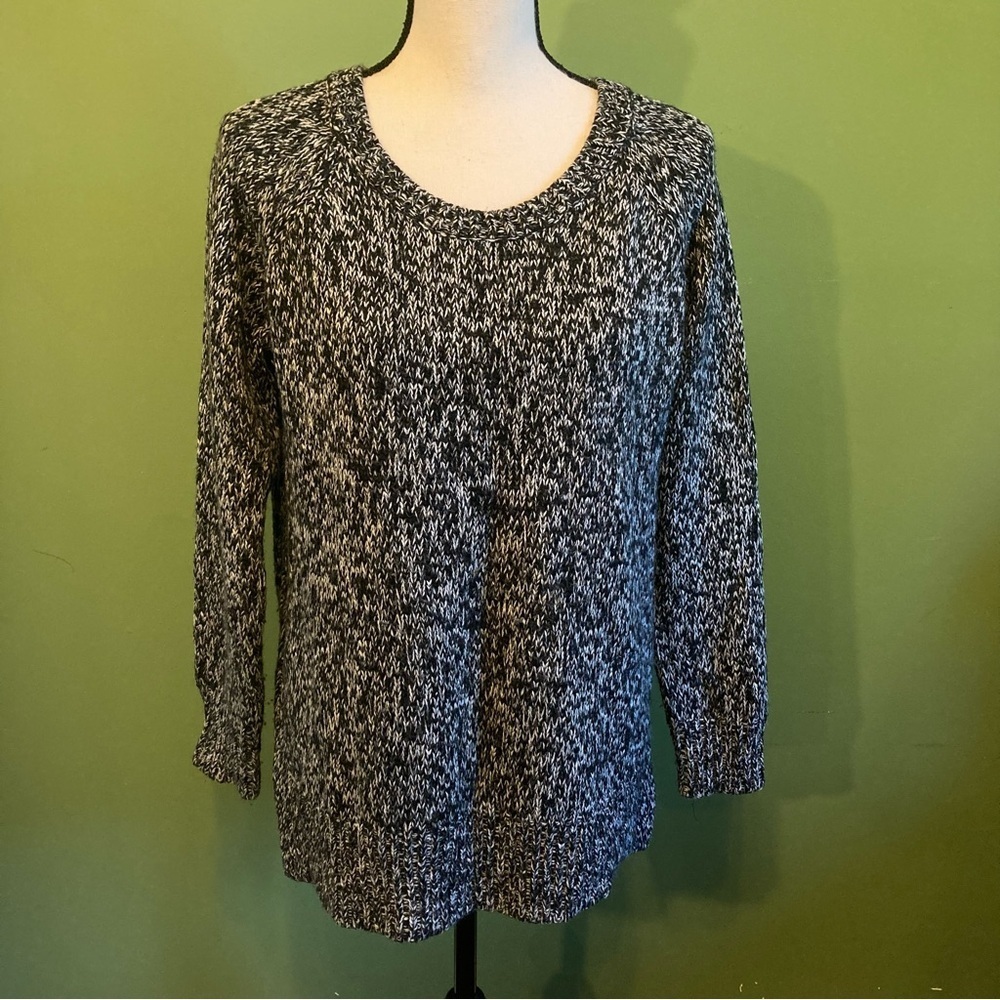 Joe Fresh Women's Black and White Knit Sweater